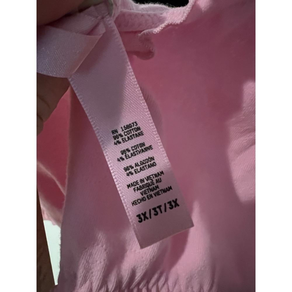 NWT Skims Pointelle Crop Top Bubblegum Pink Logo All Over Print Size 3x - Picture 6 of 7